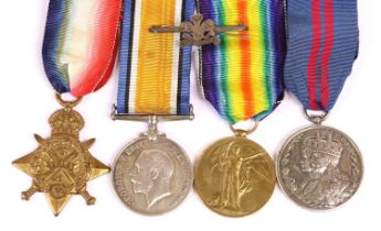 A First World War Mons Trio, awarded to 9175 PTE.C.STAVELEY, 10-HRS, comprising 1914 Star, British