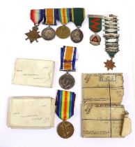 A First World War Group of Four Medals, awarded to 312049 GNR:W.WILSON, R.G.A., comprising 1914-15