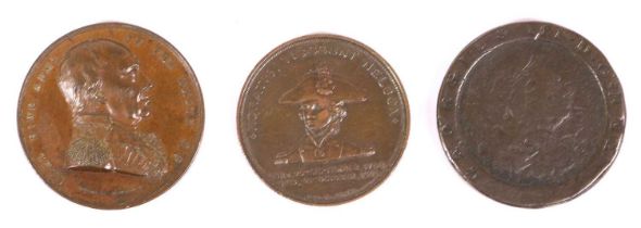 A Bronze Historic Medal - Admiral Earl Howe 1st June 1794 Victory over the French, the obverse