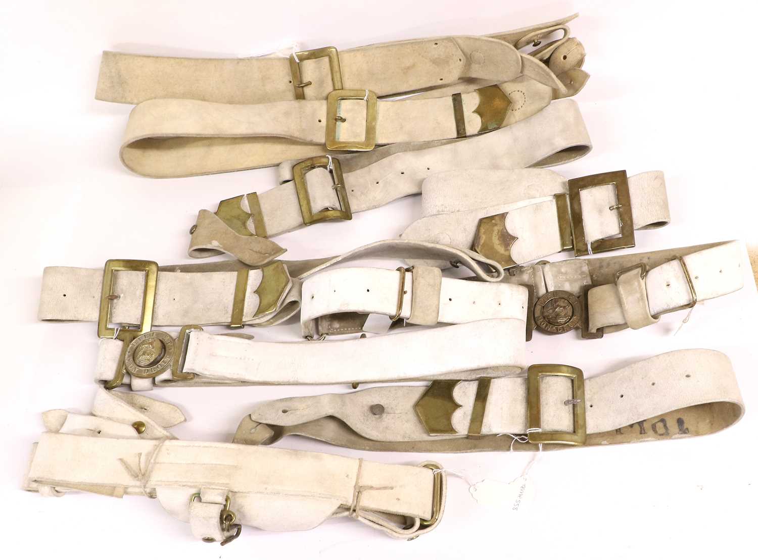 A Quantity of British Uniform Accessories, including Sam Browne belts, sword slings, leather straps, - Image 2 of 11