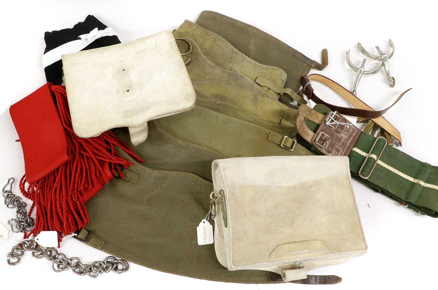 A Quantity of British Uniform Accessories, including Sam Browne belts, sword slings, leather straps, - Image 3 of 11
