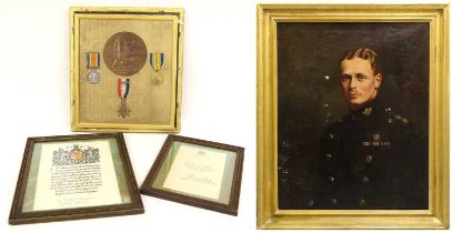 A First World War Mons Casualty Group, awarded to LIEUT. E.(Edmund) SWETENHAM DURH:L.I.,