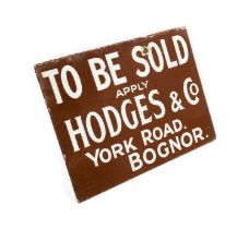 Hodges & Co. Wall Mounted Enamel Sign