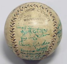 1938 World Amateur Baseball Series Autographed Baseball