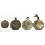 Four Swiss Silver Running Medals 1907