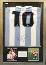 Maradona Signed Football Shirt