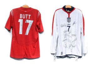 England Two Signed Shirts