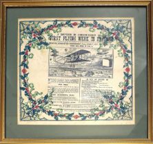 A Souvenir In Commemoration Of The First Flying Week In England Linen Square