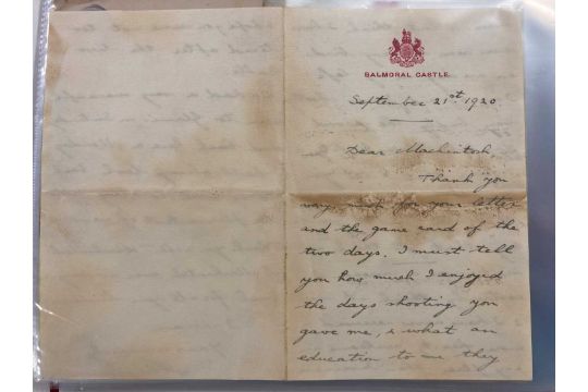 Royal Family Autograph Letters An outstanding archive of letters written to The Mackintosh of - Image 7 of 9