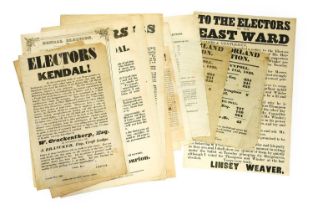 Westmorland Elections. A collection of fifteen nineteenth century Election broadsides for