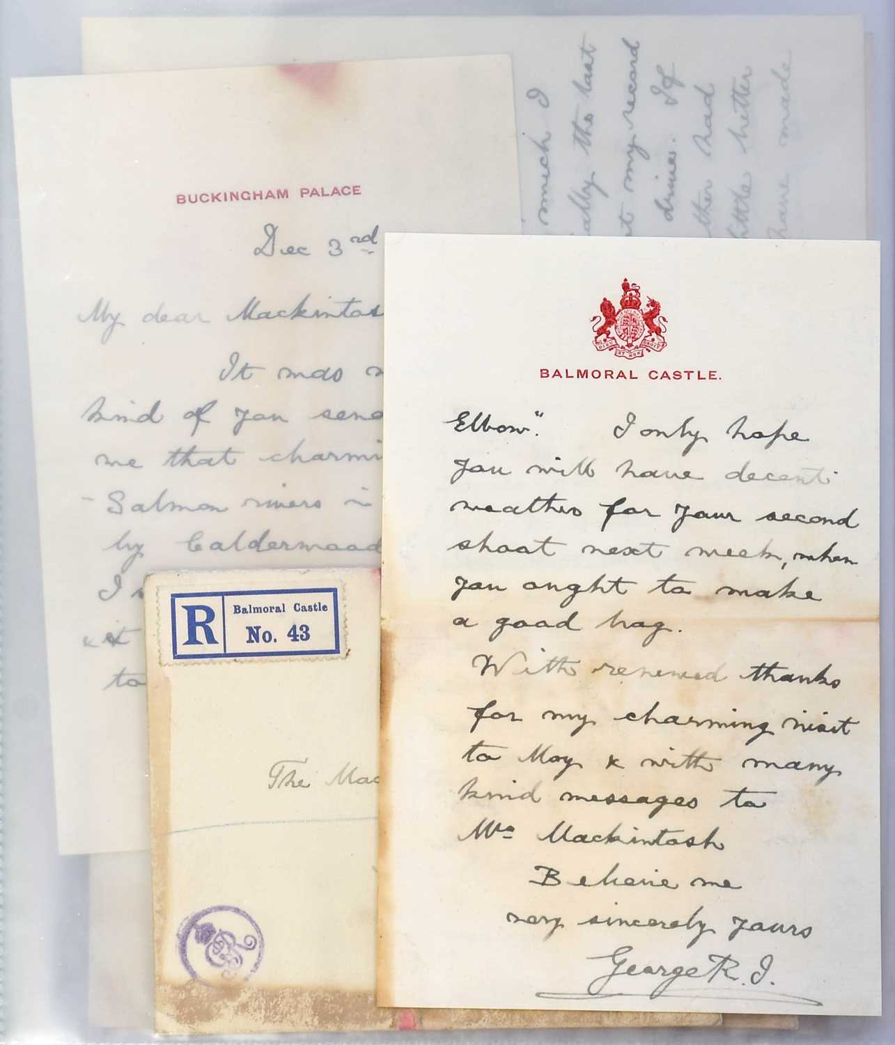 Royal Family Autograph Letters An outstanding archive of letters written to The Mackintosh of