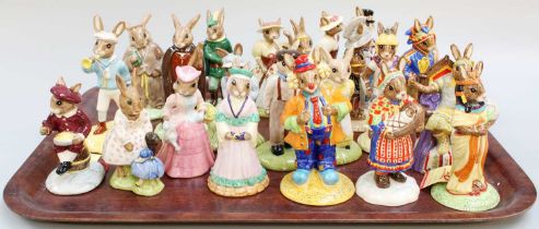 Royal Doulton Bunnykins, including: various figures from 'The Robin Hood Collection', 'The Nursery