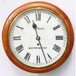 A Mahogany Wall Timepiece, signed A Punt, Westminster, circa 1890, 12" dial, height 38cm With