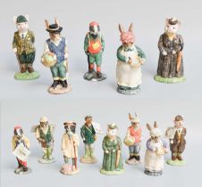 Beswick "English Country Folk" Characters, including: 'Huntsman Fox', 'Gardener Rabbit' and 'The