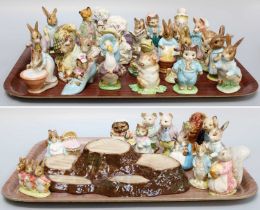 Beswick Beatrix Potter Figures, all BP-3a/b or c, including 'Amiable Guinea-Pig', 'Anna Maria' '