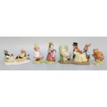 Royal Doulton "Alice in Wonderland" Figures, comprising: 'The Cheshire Cat', LC003 and 'Alice',