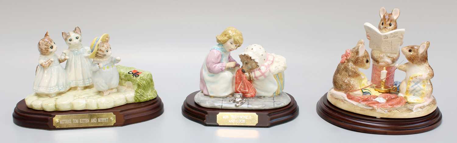 Beswick Beatrix Potter Tableaus: including 'Mrs Tiggy-Winkle and Lucie', model No. P3867, limited - Image 2 of 3
