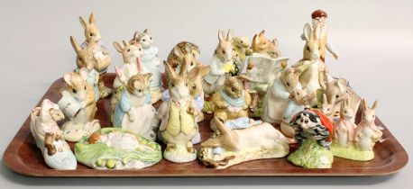 Royal Albert Beatrix Potter Figures, including 'Mr McGregor', 'Old Mr Bouncer', 'Hunca Munca Spils