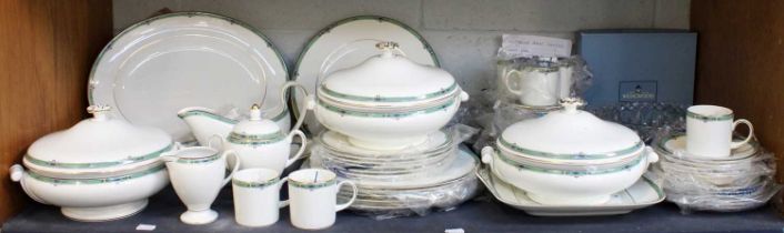 A Wedgwood 'Jade' Pattern Dinner Service, to include: a meat plate, three tureens and covers, a
