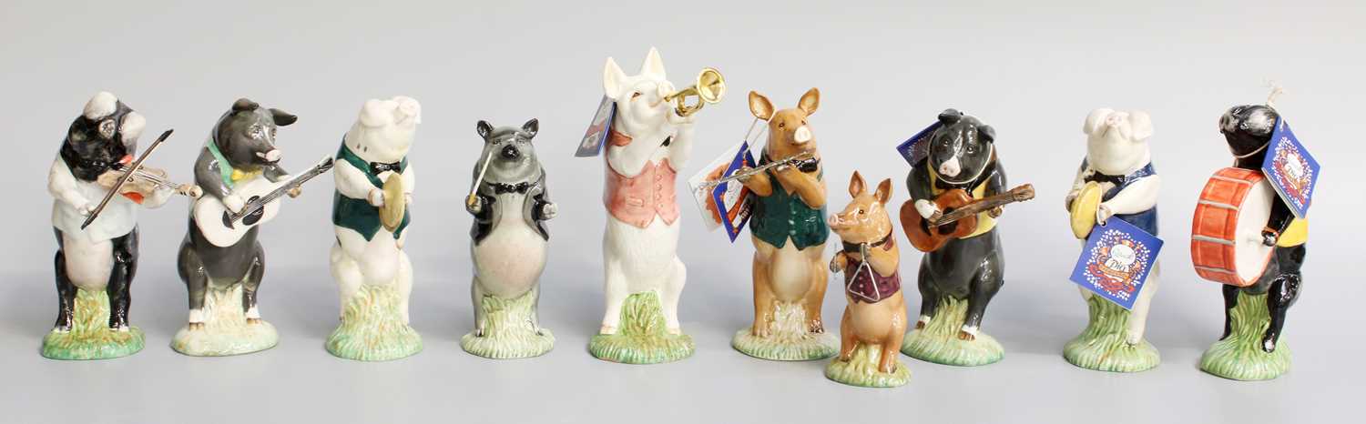Beswick Pig Promenade Figures, twelve to include: 'John the Conductor', PP1, 'Matthew the Trumpet - Image 3 of 3