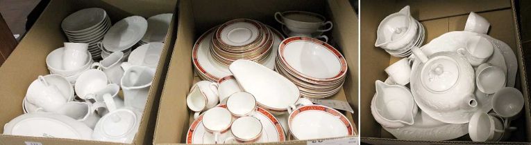 A Quantity of Deshoulieres White China, and a quantity of Royal Worcester Red Beaufort china