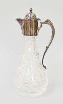 A Silver and Cut Glass Claret Jug, marked for Sheffield