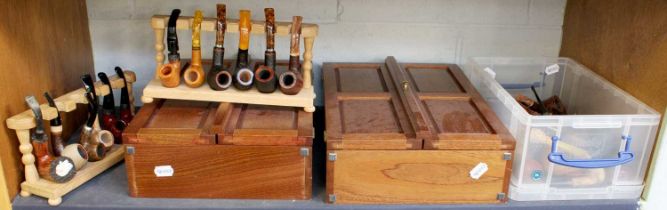 A Collection of Pipes and Stands