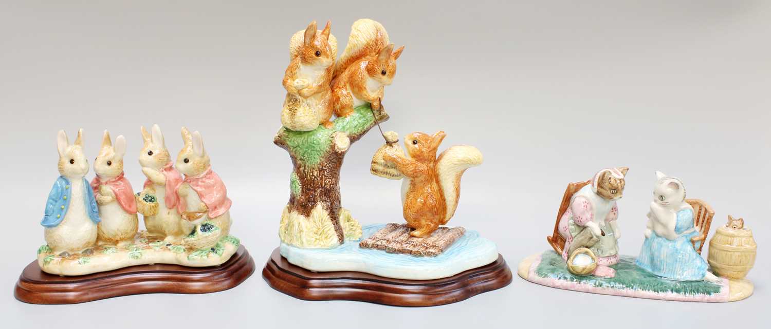 Beswick Beatrix Potter Tableaus: including 'Mrs Tiggy-Winkle and Lucie', model No. P3867, limited - Image 3 of 3