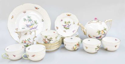 Herend Porcelain Teawares ''Rothschild Bird'' Pattern In good condition.