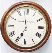 A Mahogany Winterhalder & Hofmeier Fusee Wall Timepiece, 13" dial, height 42cm with pendulum