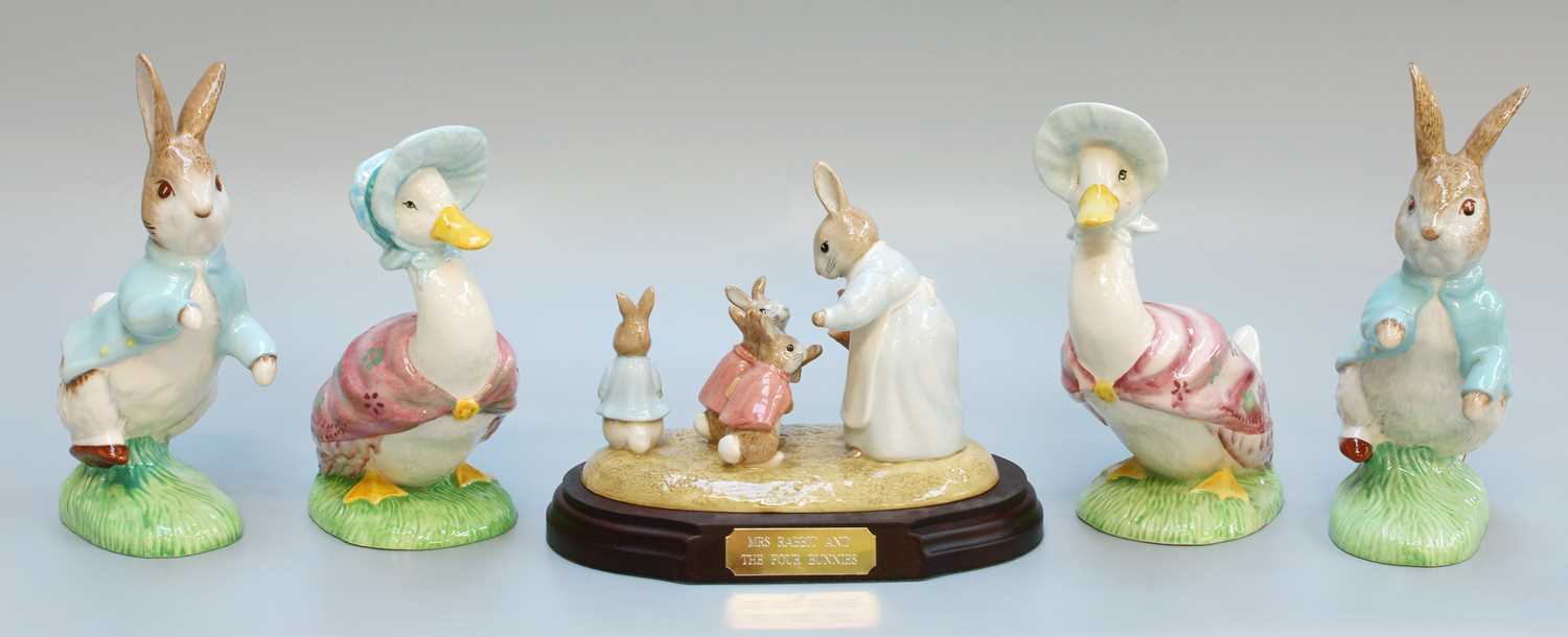 Royal Albert Beatrix Potter Figures, all large size including 'Peter Rabbit', 'Jemima Puddleduck' - Image 3 of 3
