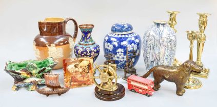 A Large Collection of European, British and Asian Porcelain, Ceramics and Brassware, to include -