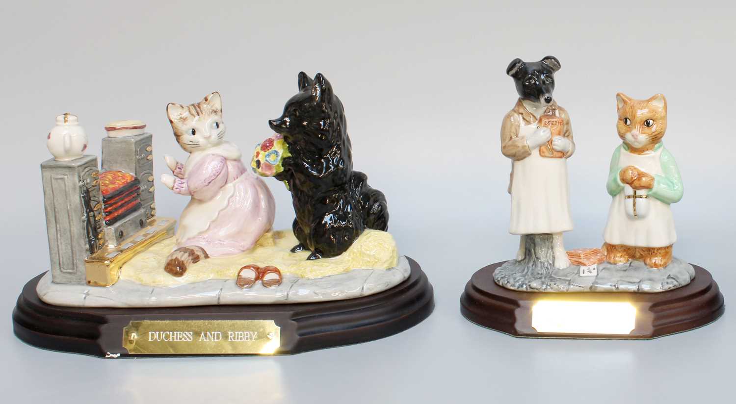 Beswick Beatrix Potter Tableaus: 'Duchess and Ribby', model No. P4983, Millennium limited edition
