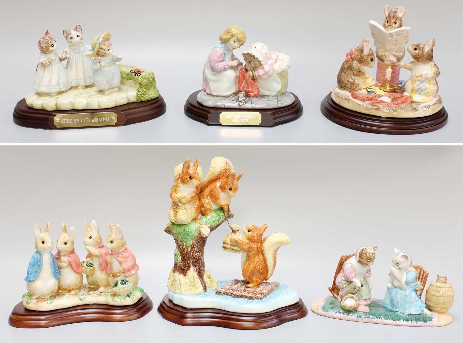 Beswick Beatrix Potter Tableaus: including 'Mrs Tiggy-Winkle and Lucie', model No. P3867, limited