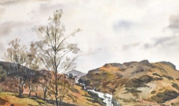 David O.P.M Harrison (1910-2004) "Cockley Beck" Signed, signed and inscribed verso, watercolour,