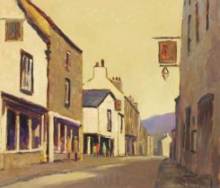 Desmond Turner RUA (1923 - 2011) Irish "Market Street, Kirkby Lonsdale" Signed, signed, inscribed