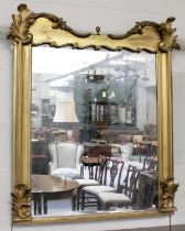 A Gilt Framed Mirror, decorated with acanthus leaves, 116cm by 140cm