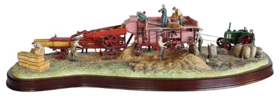 Border Fine Arts 'The Threshing Mill', model No. B0361 by Ray Ayres, limited edition 130/600, on