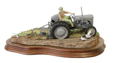 Border Fine Arts 'The Fergie' (Tractor Ploughing), model No. JH63 by Ray Ayres, limited edition