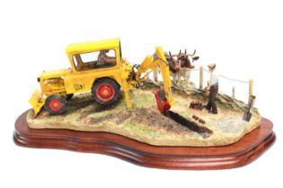 Border Fine Arts 'Laying the Clays' (Farmer Laying Land Drains, Ayrshire Cows), model No. B0535 by