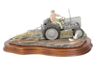 Border Fine Arts 'The Fergie' (Tractor Ploughing), model No. JH63 by Ray Ayres, limited edition 85/