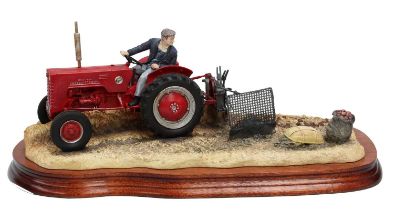 Border Fine Arts 'Lifting the Pinks' (International B250 Tractor), model No. B0219 by Ray Ayres,