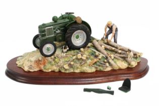 Border Fine Arts 'Hauling Out' (Field Marshall Tractor), model No. JH98 by Ray Ayres, limited