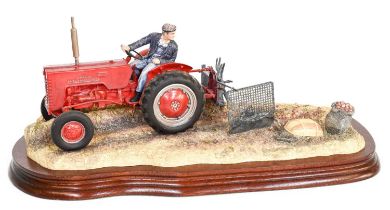 Border Fine Arts 'Lifting the Pinks' (International B250 Tractor), model No. B0219 by Ray Ayres,