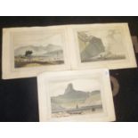 Three colour engravings of Scottish Islands by William Daniell