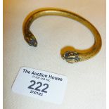 Ancient bronze achaemenid Persian bracelet with snake head terminals, c.600BC from Western Iran,