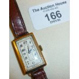 Art Deco 9ct gold cased ladies wrist watch