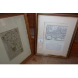 Two framed maps of Dorsetshire and another