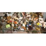 Large collection of small china animals and birds ornaments