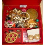 Box of vintage jewellery